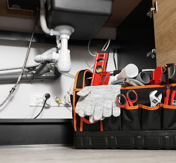 tools under the sink 